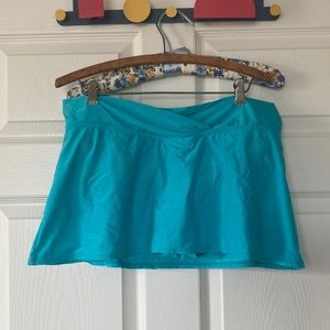 Sunsets Separates turquoise swim skirt